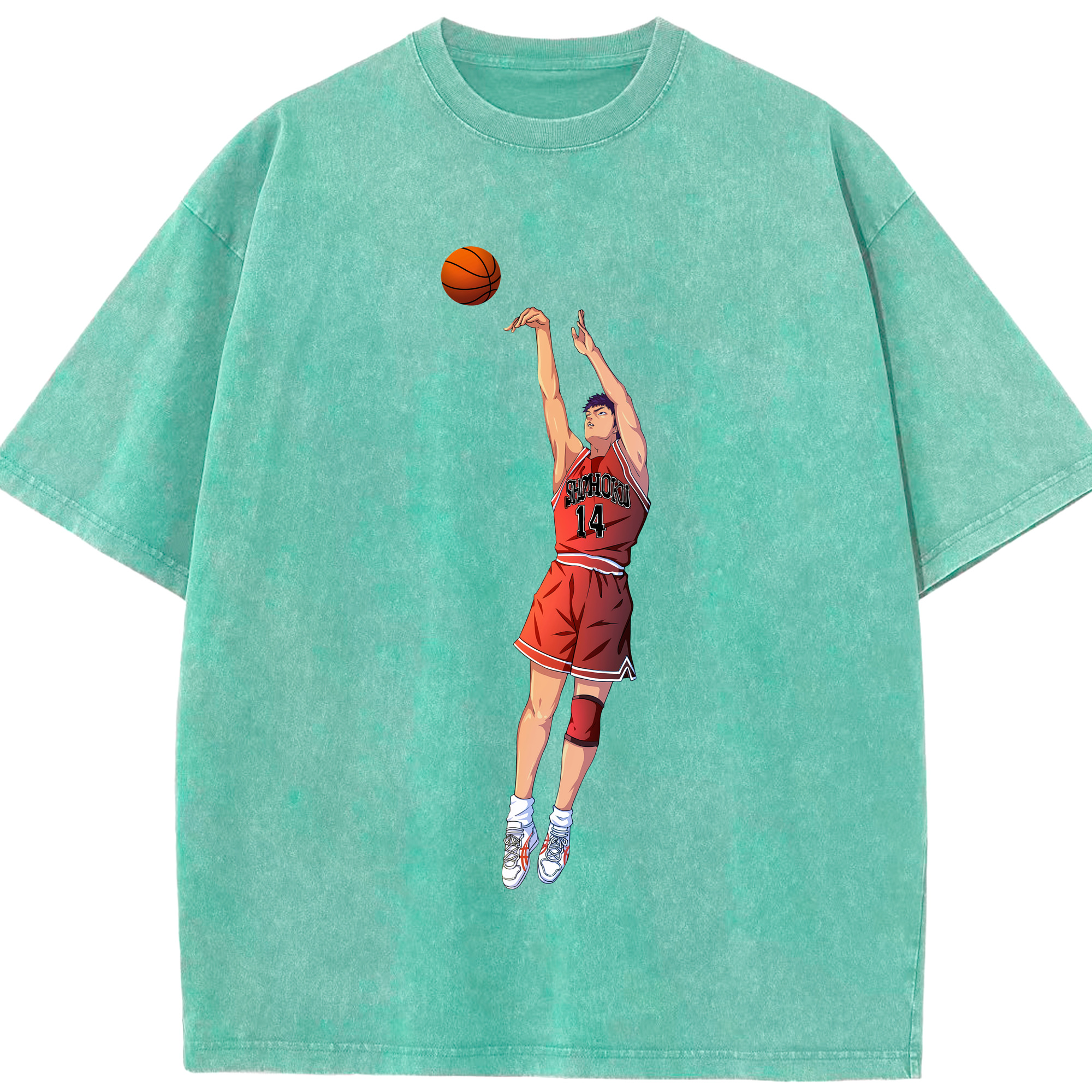 （画像用） SLAM DUNK／スラムダンク 綿100% ヴィンテージ風 半袖Tシャツ（フロントプリント）